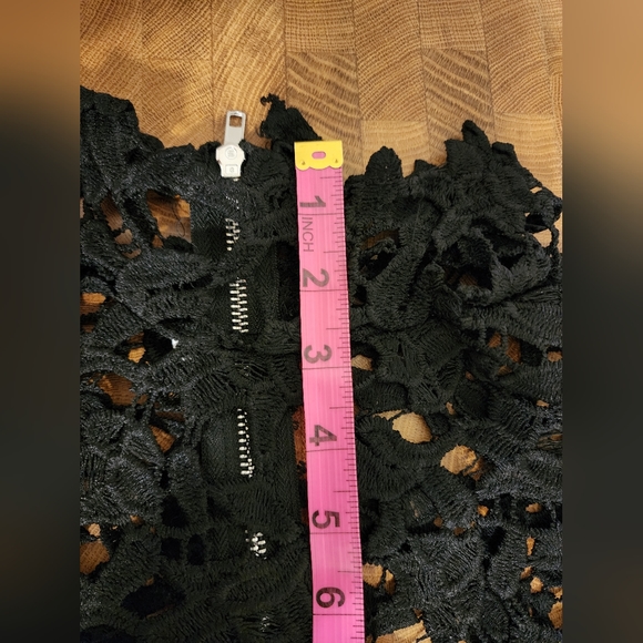 Crocheted look black dress with back zipper XXL Halloween costume or fun outfit. - Picture 13 of 16